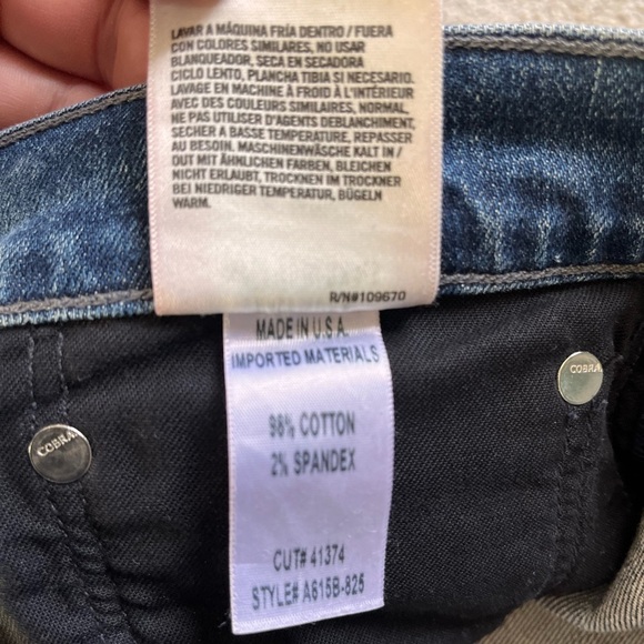 Mens Agolde Jeans Size 36x32 Blade Slim Straight Fit Distressed Denim - Picture 8 of 11